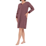 Nocturne Cotton Jersey Long Sleeve Henley Nightie