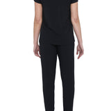 NOIR Bamboo Elastane Twist SS Tee & Tapered Pant Set