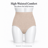 Nude Bamboo Seamless High-Waisted Briefs – 1 Pack