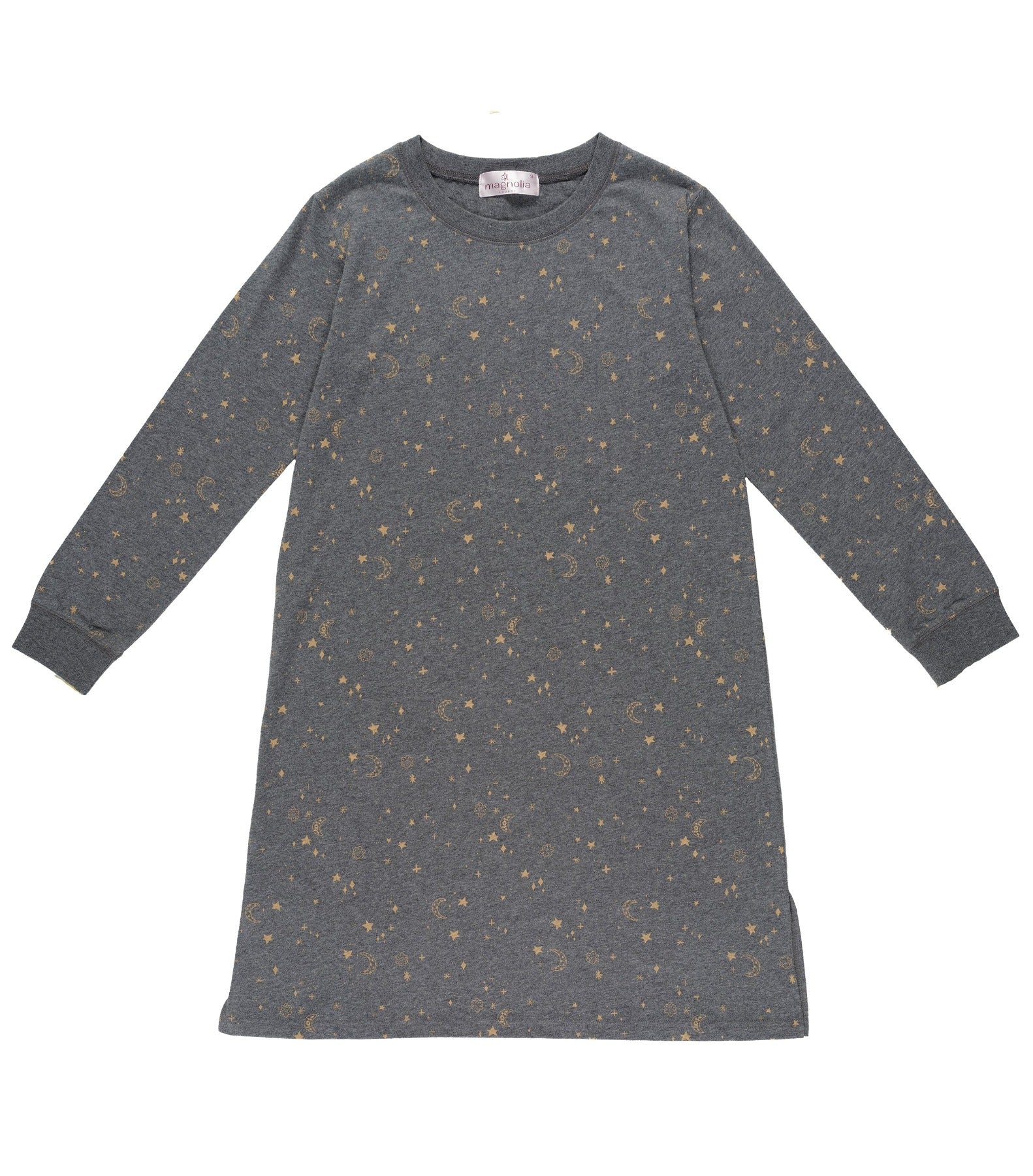 Starry Night Cotton Jersey Long Sleeve Nightie | Shop Womens Winter Nighties Australia | Magnolia Lounge Australia