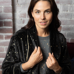 Starry Night Shawl Collar Fleece Dressing Gown | womens Winter Dressing gowns | Magnolia Lounge Australia