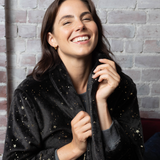 Starry Night Shawl Collar Fleece Dressing Gown | womens Winter Dressing gowns | Magnolia Lounge Australia