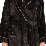 Starry Night Shawl Collar Fleece Dressing Gown | womens Winter Dressing gowns | Magnolia Lounge Australia