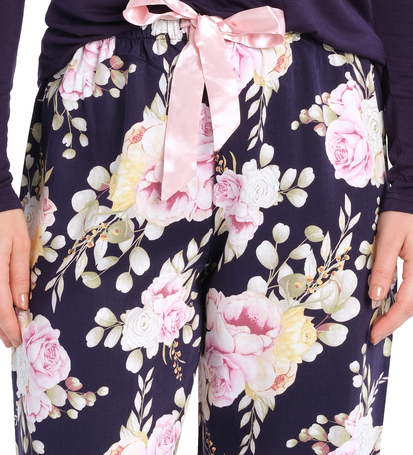 Twilight Floral Cotton Viscose Classic Pyjama Pant  | Women's Winter Pyjama Pants | Magnolia Lounge Australia