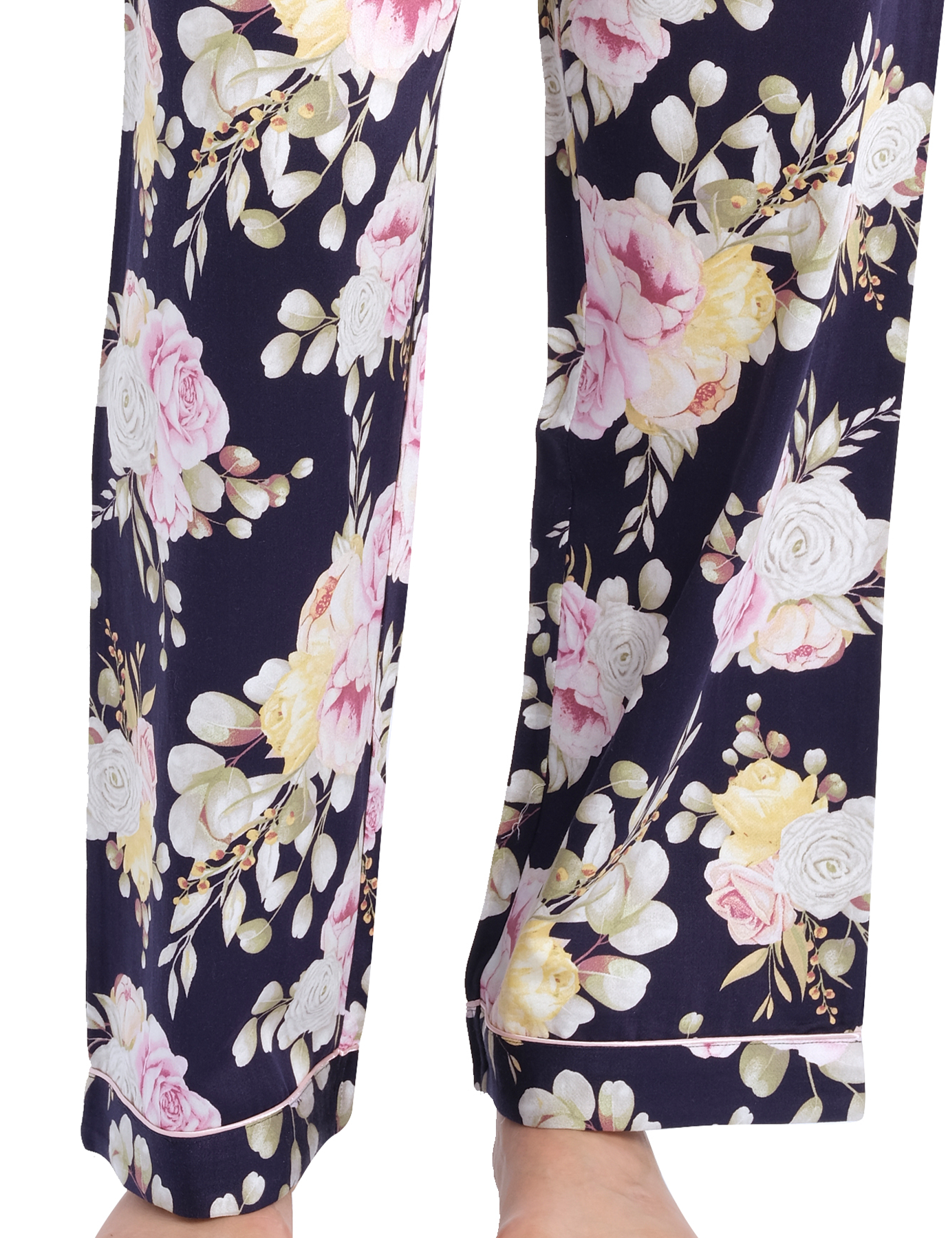Twilight Floral Cotton Viscose Classic Pyjama Pant  | Women's Winter Pyjama Pants | Magnolia Lounge Australia