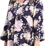 Twilight Floral Cotton Viscose Nightdress | Winter Nighties | Magnolia Lounge Australia