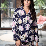 Twilight Floral Cotton Viscose Pyjama Set | Women's Winter Pyjamas | Magnolia Lounge Australia
