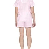 Valencia Stripe Cotton Shortie Pyjama Set