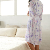 Women's Summer Floral Rain Viscose Dressing Gown | Magnolia Lounge Australia