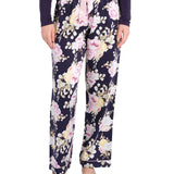 Twilight Floral Cotton Viscose Classic Pyjama Pant  | Women's Winter Pyjama Pants | Magnolia Lounge Australia