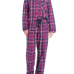 Dusk Check Flannelette Cotton Pyjama Set | women's winter pyjama set | Magnolia Lounge Australia