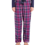 Dusk Check Flannelette Cotton Pyjama Pants | womens winter pyjama pants | Magnolia Lounge Australia