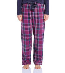 Dusk Check Flannelette Cotton Pyjama Pants | womens winter pyjama pants | Magnolia Lounge Australia