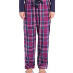 Dusk Check Flannelette Cotton Pyjama Pants | womens winter pyjama pants | Magnolia Lounge Australia