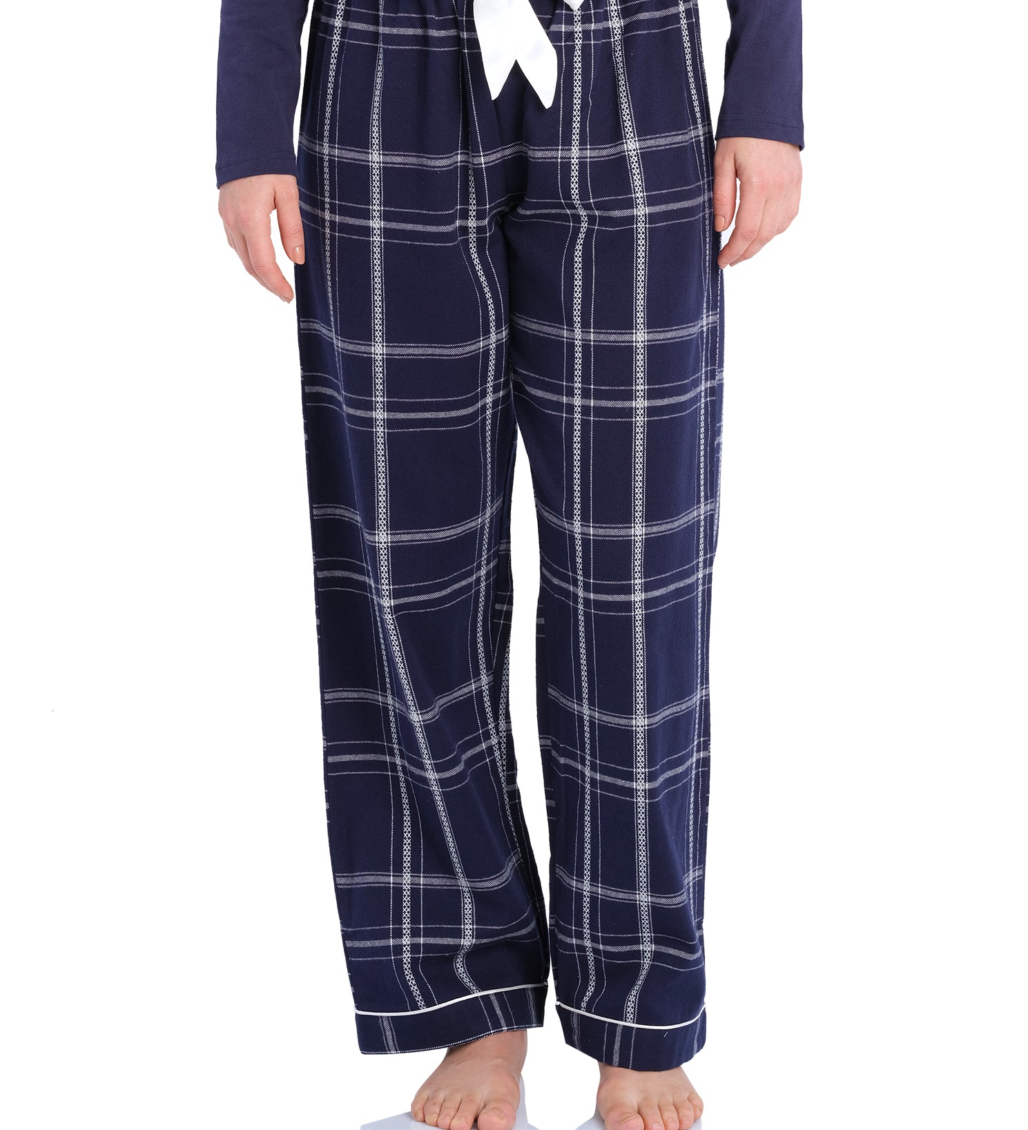 Evening Check Flannelette Cotton Pyjama Pants | womens winter pyjama pants | Magnolia Lounge Australia
