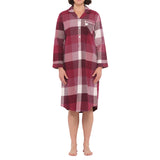Deep Twilight Flannelette Cotton Midi Nightshirt