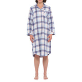 Blue Horizon Flannelette Cotton Midi Nightshirt