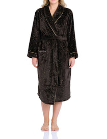 Starry Night Shawl Collar Fleece Dressing Gown | womens Winter Dressing gowns | Magnolia Lounge Australia