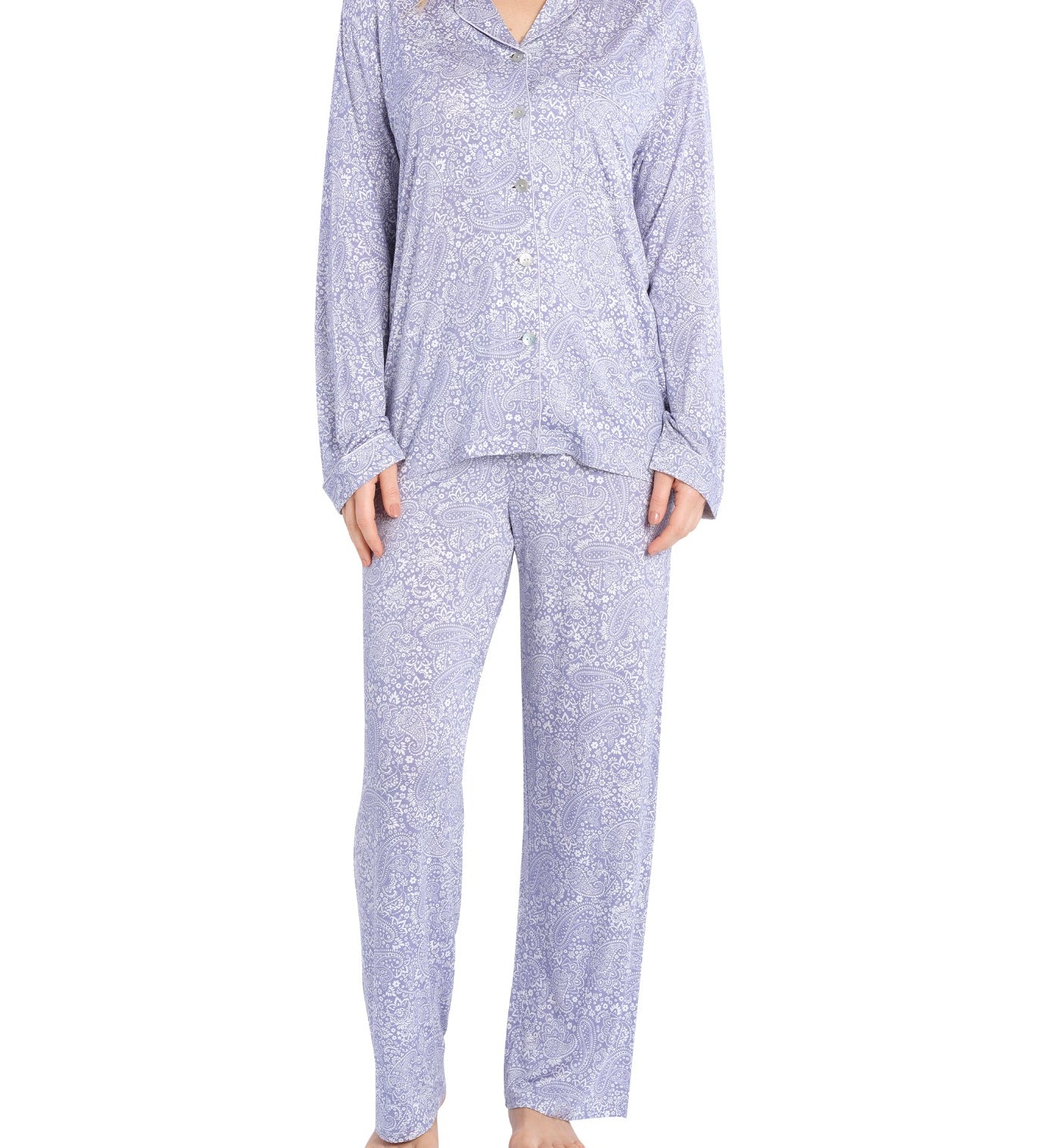 Dawn Paisley Bamboo Elastane Pyjama Set | Women's Winter Pyjamas |Magnolia Lounge Australia