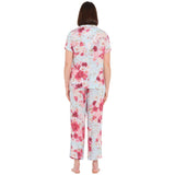Tranquil Floral Viscose Cropped ⅞ Pyjama Set