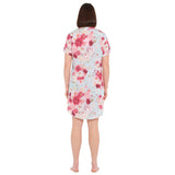 Tranquil Floral Viscose Short Sleeve Nightshirt