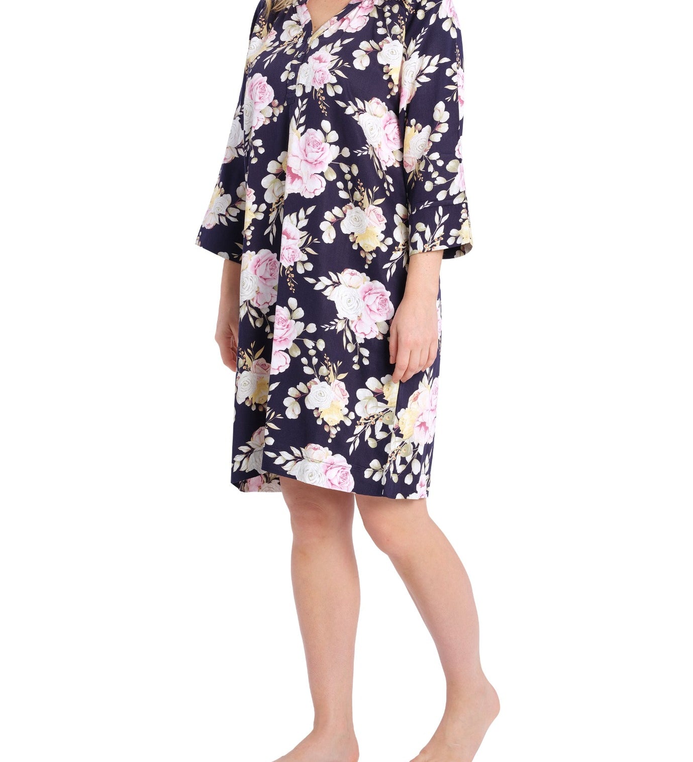 Twilight Floral Cotton Viscose Nightdress | Winter Nighties | Magnolia Lounge Australia