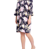 Twilight Floral Cotton Viscose Nightdress | Winter Nighties | Magnolia Lounge Australia