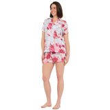 Tranquil Floral Viscose Shortie Pyjama Set
