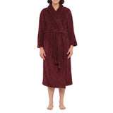 Burgundy Shawl Collar Lux Sherpa Fleece Dressing Gown