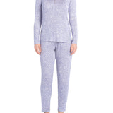 Dawn Paisley Bamboo Elastane Henley Pyjama Set | women's winter pyjamas | Magnolia Lounge Australia