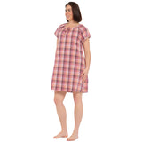 Sunset Gingham Cotton Seersucker Nightie