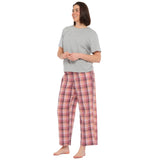 Sunset Gingham Slouch Tee and Seersucker Pyjama Set