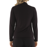 Women's Black Premium Bamboo Turtleneck Top