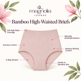 Black Bamboo Seamless High-Waisted Briefs – 1 Pack