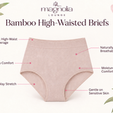 Black Bamboo Seamless High-Waisted Briefs – 2 Packs