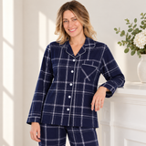 Evening Check Flannelette Cotton Pyjama Set