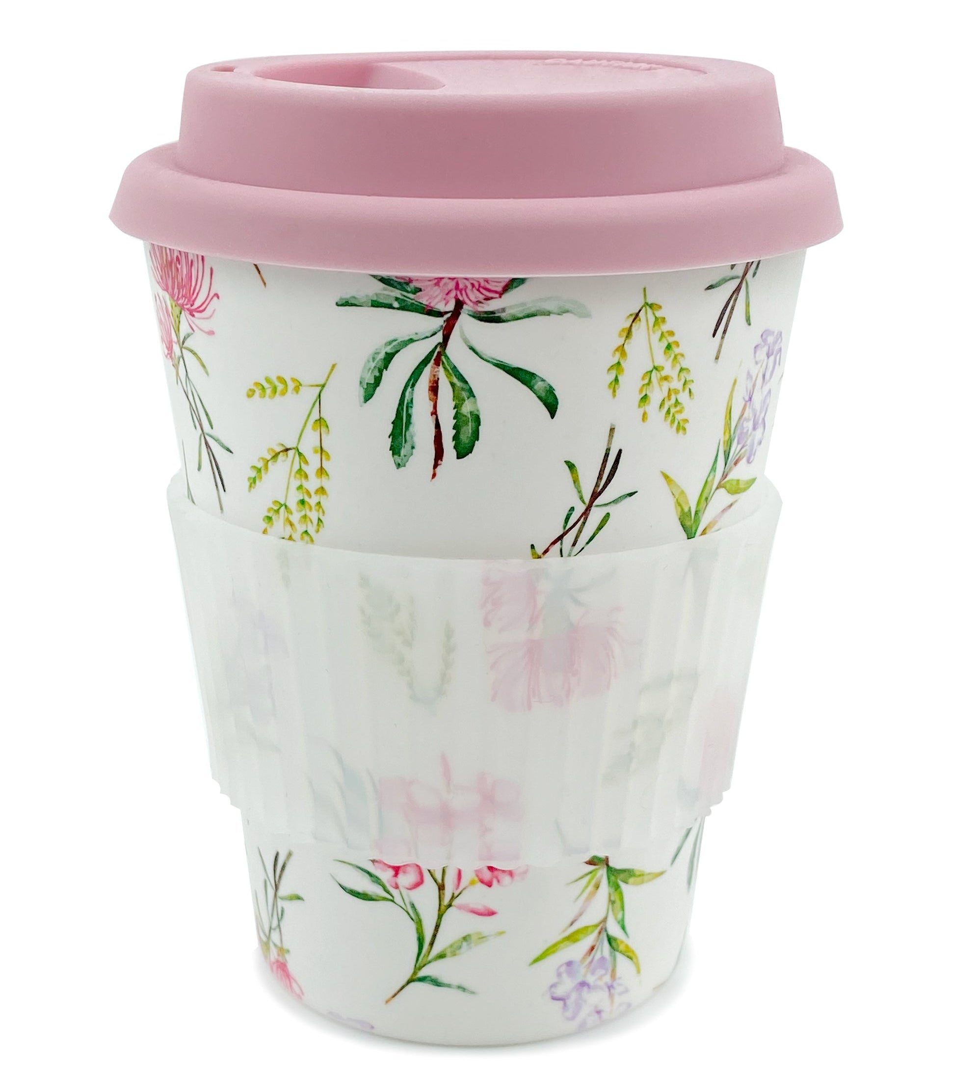 Floral Reusable Bamboo Coffee Cup Young Spirit