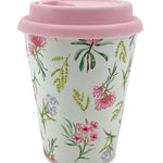 Floral Reusable Bamboo Coffee Cup Young Spirit