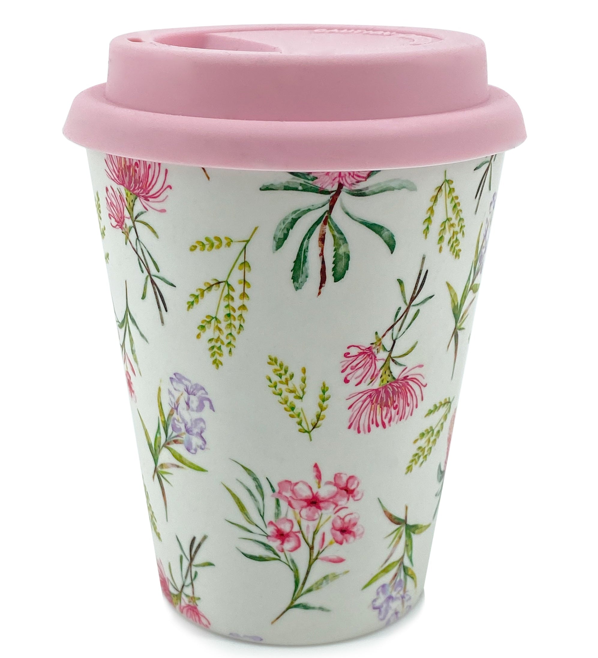 Floral Reusable Bamboo Coffee Cup Young Spirit