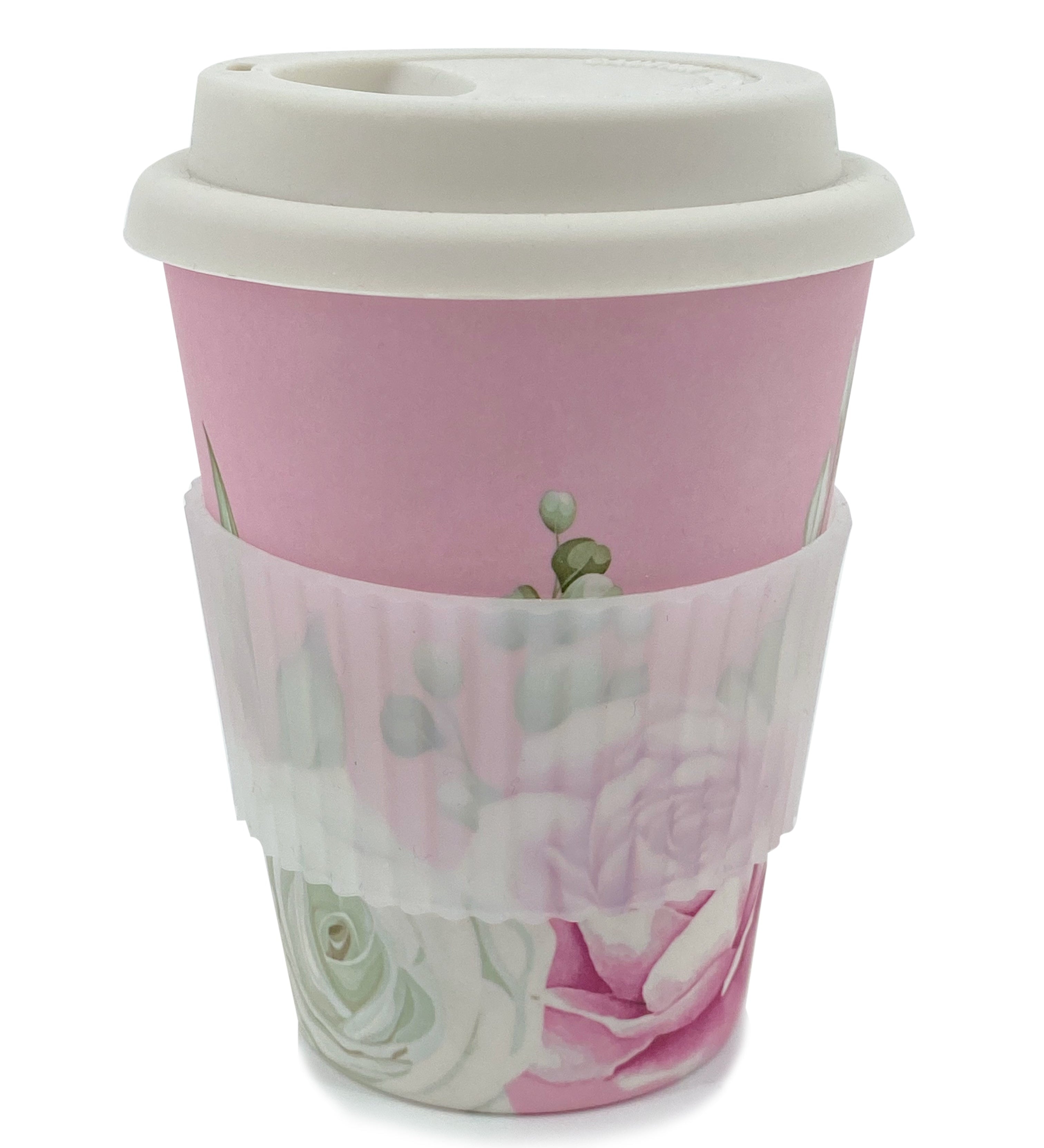 Floral Reusable Bamboo Coffee Cup Young Spirit