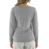 Women's Grey Premium Bamboo V Neck Top