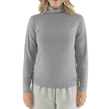 Women's Grey Premium Bamboo Turtleneck Top