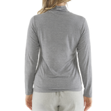 Women's Grey Premium Bamboo Turtleneck Top