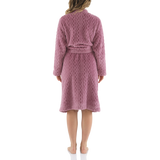 Mauve Button Up Lux Sherpa Fleece Dressing Gown