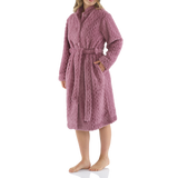 Mauve Button Up Lux Sherpa Fleece Dressing Gown