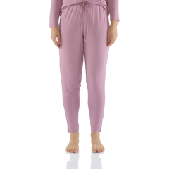 Mauve Hues Bamboo Elastane Tapered Pyjama Pants
