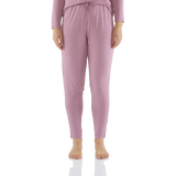 Mauve Hues Bamboo Elastane Twist Tee with Tapered Pant Set