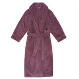 Mauve Shawl Collar Lux Sherpa Fleece Dressing Gown