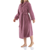 Mauve Shawl Collar Lux Sherpa Fleece Dressing Gown