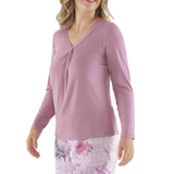 Mauve Hues Bamboo Elastane Twist Tee